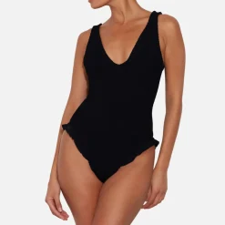 Swimwear|Swimwear|Birkenstock Hunza G Lisa Seersucker Swimsuit
