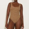 Swimwear|Swimwear|Hunza G Square Neck Stretch-Seersucker Swimsuit