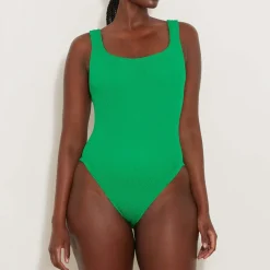 Swimwear|Swimwear|Birkenstock Hunza G Square Neck Stretch-Seersucker Swimsuit