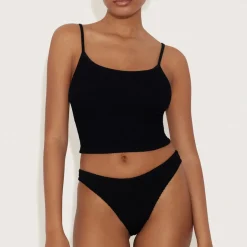 Swimwear|Swimwear|Hunza G Strap Stretch-Seersucker Bikini