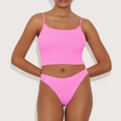 Swimwear|Swimwear|Hunza G Strap Stretch-Seersucker Bikini