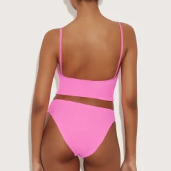 Swimwear|Swimwear|Hunza G Strap Stretch-Seersucker Bikini