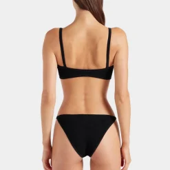 Swimwear|Swimwear|Hunza G Tyler Stretch-Seersucker Bikini