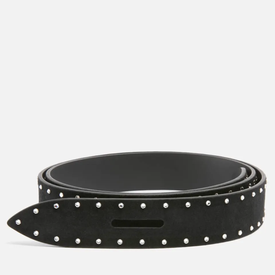Belts|Dr. Martens Isabel Marant Lecce Crystal-Embellished Nubuck Belt - S