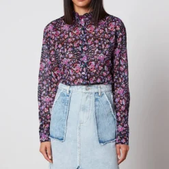T-Shirts And Tops|Shirts And Blouses|Vans Isabel Marant Étoile Gamble Printed Cotton Blouse - FR 34/UK 6