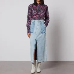 T-Shirts And Tops|Shirts And Blouses|Vans Isabel Marant Étoile Gamble Printed Cotton Blouse - FR 34/UK 6
