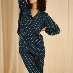 Loungewear|Sleeper it's 9pm Frenchie Polka Dot Rayon Pyjama Set - 10