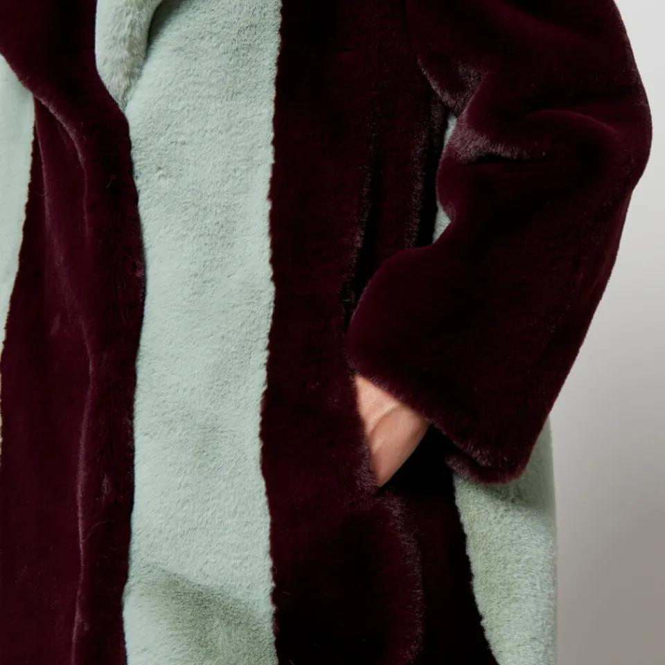 Jackets|Coats|Dr. Martens Jakke Katie Striped Faux Fur Coat - S