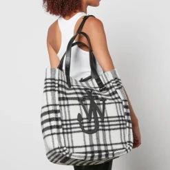 Bags|Holiday Bags|Dr. Martens JW Anderson Checked Fleece Tote Bag