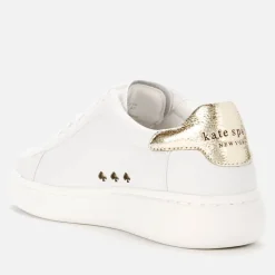 Trainers|Dr. Martens Kate Spade New York Women's Lift Leather Cupsole Trainers - Optic White/Pale Gold - UK 3