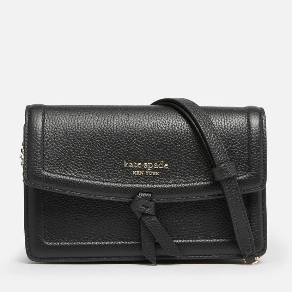 Bags|Kate Spade New York Women's Knott Pebbled Flap Cross Body Bag - Black