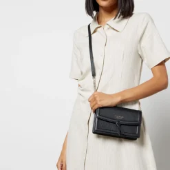 Bags|Kate Spade New York Women's Knott Pebbled Flap Cross Body Bag - Black