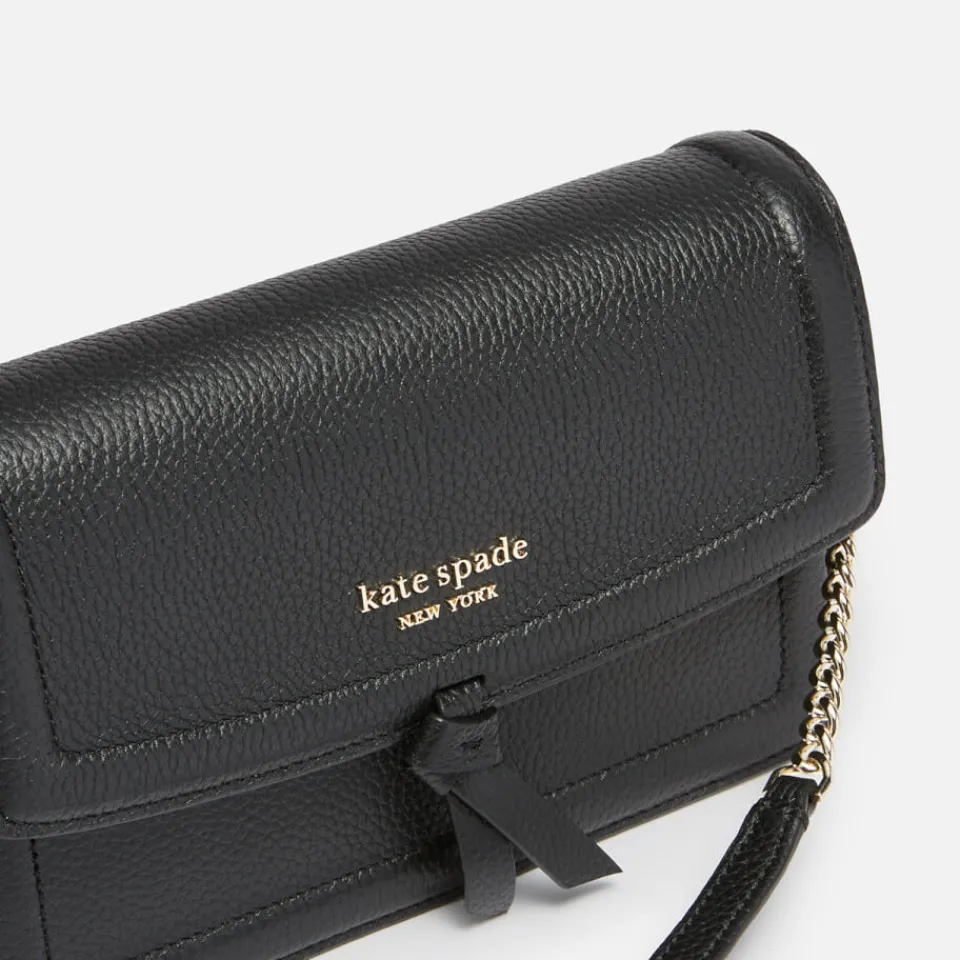 Bags|Kate Spade New York Women's Knott Pebbled Flap Cross Body Bag - Black