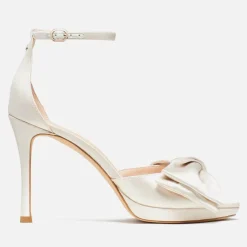 Heels|Sandals & Slides|Dr. Martens Kate Spade New York Women's Bridal Bow Satin Heeled Sandals - UK 8