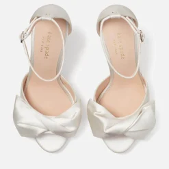 Heels|Sandals & Slides|Dr. Martens Kate Spade New York Women's Bridal Bow Satin Heeled Sandals - UK 8