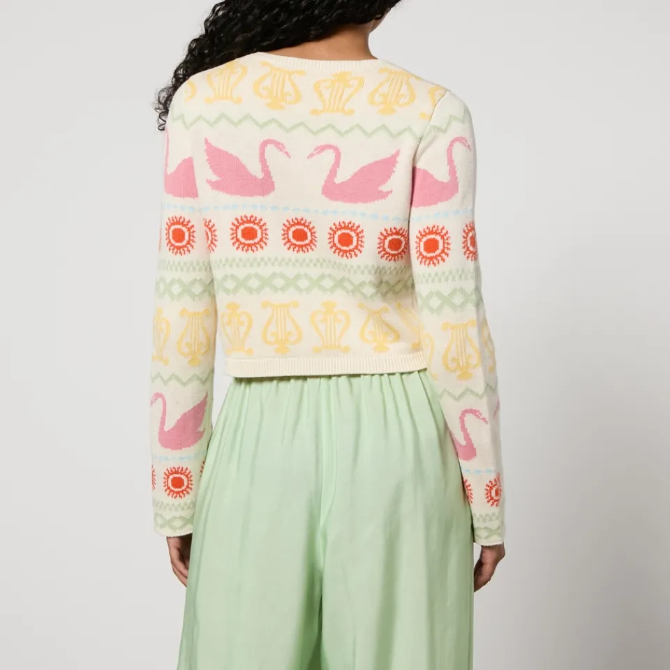 Knitwear|Dr. Martens Kitri Carmel Fairisle Intarsia-Knit Cotton-Blend Cardigan - XS