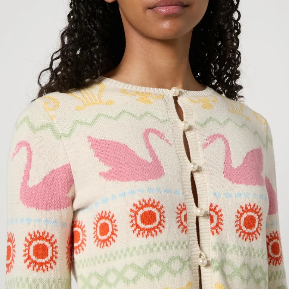 Knitwear|Dr. Martens Kitri Carmel Fairisle Intarsia-Knit Cotton-Blend Cardigan - XS