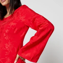 Dresses|Dresses|Cras Kitri Faye Floral-Jacquard Mini Dress - UK 10