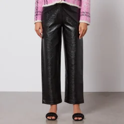 Trousers|Sleeper Kitri Janice Vinyl Straight-Leg Trousers - UK 14