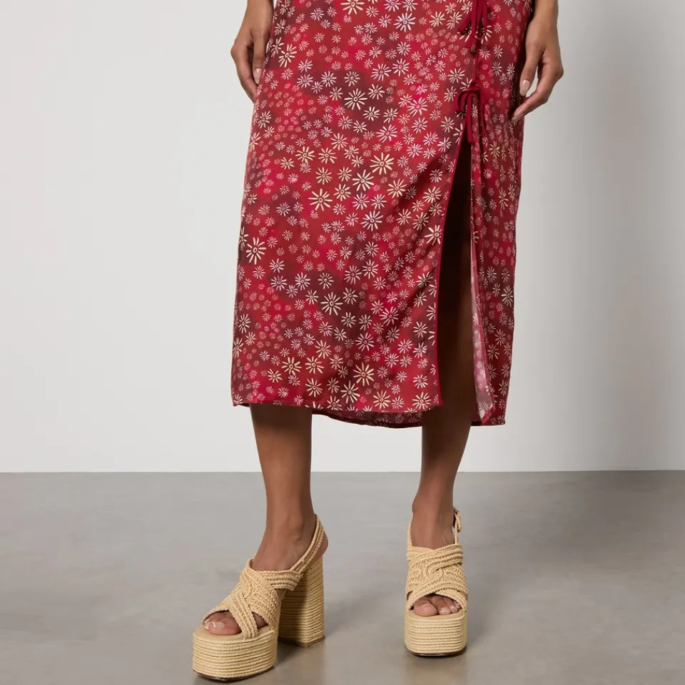 Dresses|Dresses|Stine Goya Kitri Leia Printed Crepe de Chine Midi Dress - UK 6