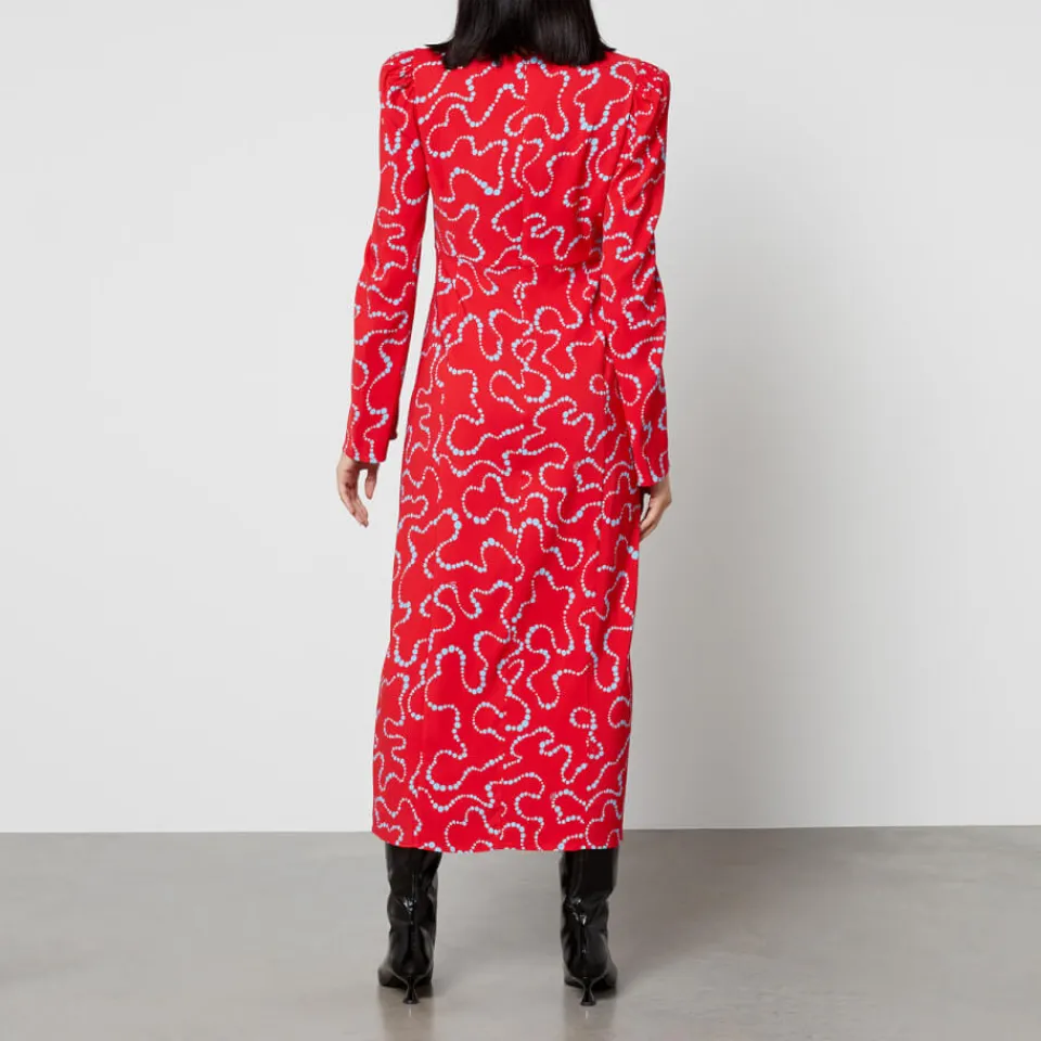Dresses|Dresses|Axel Arigato Kitri Rhonda Trail Printed Crepe Midi Dress - UK 6