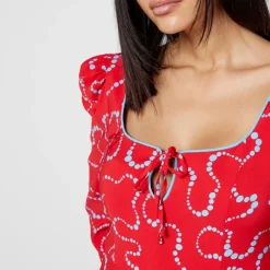 Dresses|Dresses|Axel Arigato Kitri Rhonda Trail Printed Crepe Midi Dress - UK 6