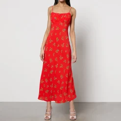Dresses|Dresses|Kitri Velma Floral-Print Lenzing™ EcoVero™ Viscose-Blend Midi Dress - UK 14