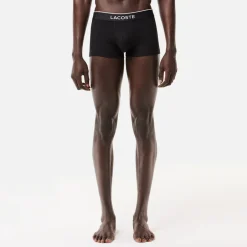 Underwear|Lacoste 3 Pack Cotton Logo Boxer Trunks - XXL