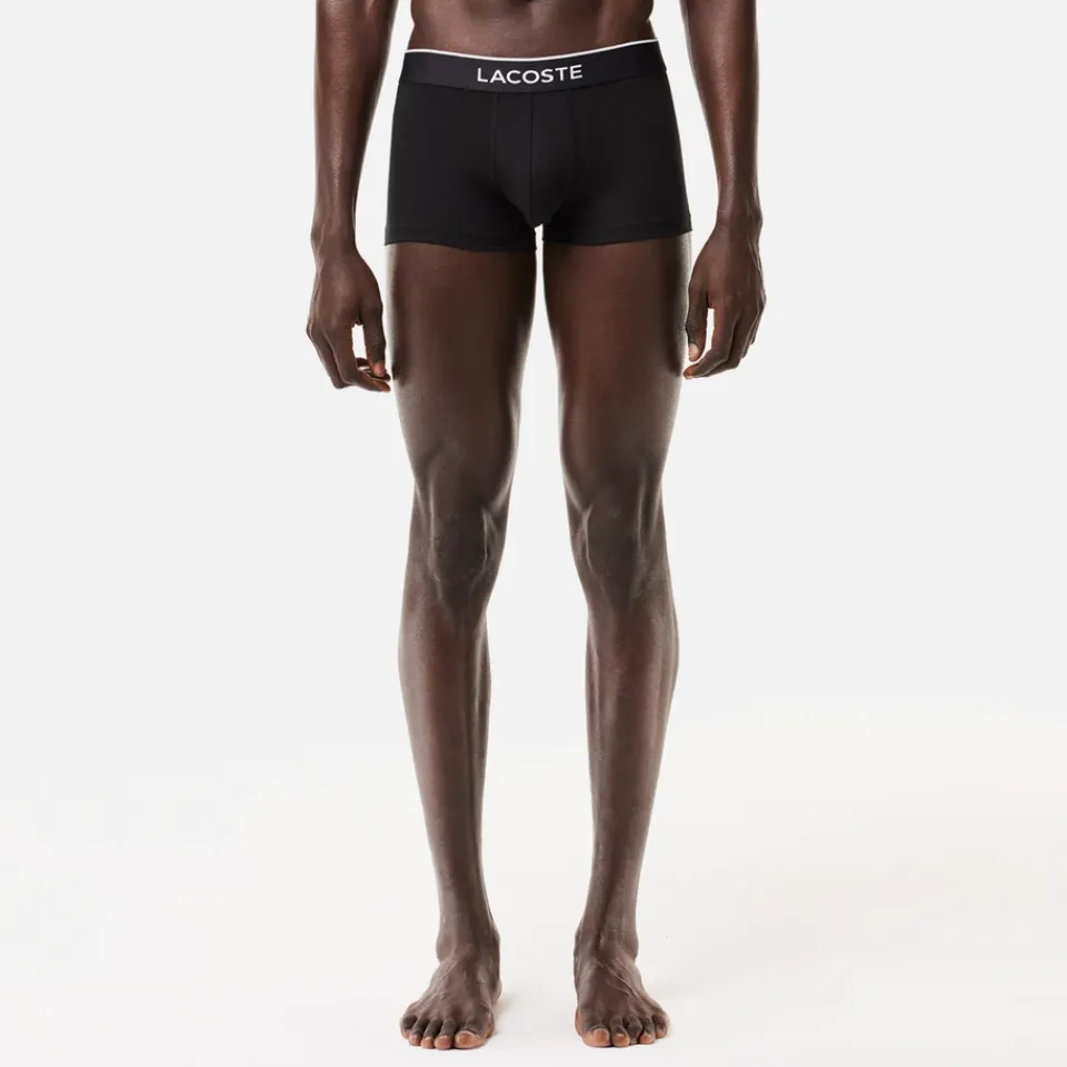 Underwear|Lacoste 3 Pack Cotton Logo Boxer Trunks - XXL