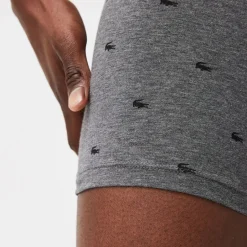Underwear|Lacoste 3 Pack Cotton Logo Boxer Trunks - XXL