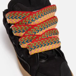 Trainers|Vans Lanvin Men's Curb Leather, Suede and Mesh Trainers - UK 7