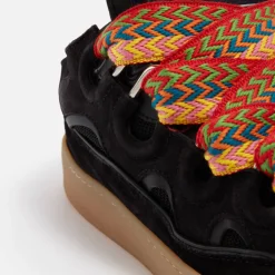 Trainers|Vans Lanvin Men's Curb Leather, Suede and Mesh Trainers - UK 7