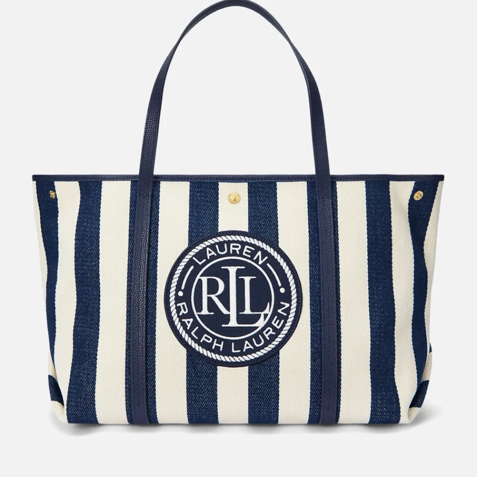 Holiday Bags|Bags|Dr. Martens Lauren Ralph Lauren Emerie Herringbone Cotton Twill Extra Large Tote Bag