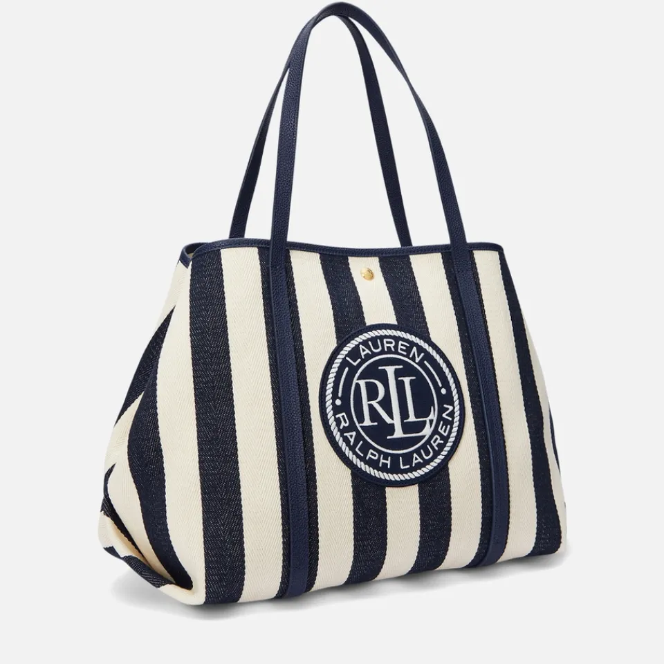 Holiday Bags|Bags|Dr. Martens Lauren Ralph Lauren Emerie Herringbone Cotton Twill Extra Large Tote Bag