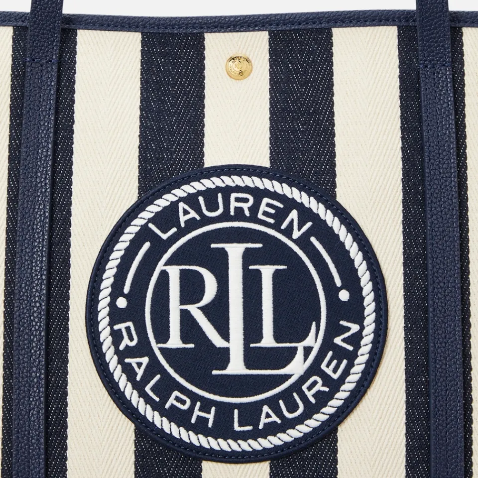 Holiday Bags|Bags|Dr. Martens Lauren Ralph Lauren Emerie Herringbone Cotton Twill Extra Large Tote Bag