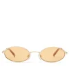 Sunglasses|Sunglasses|Anni Lu Le Specs Love Train Gold-Tone Oval-Frame Sunglasses