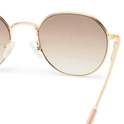 Sunglasses|Sunglasses|Anni Lu Le Specs Odyssey Gold-Tone Round-Frame Sunglasses