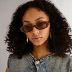 Sunglasses|Sunglasses|Anine Bing Le Specs Outta Love Polycarbonate Oval-Frame Sunglasses