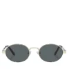 Sunglasses|Sunglasses|Ganni Le Specs Poseidon Deux Gold-Tone Oval-Frame Sunglasses