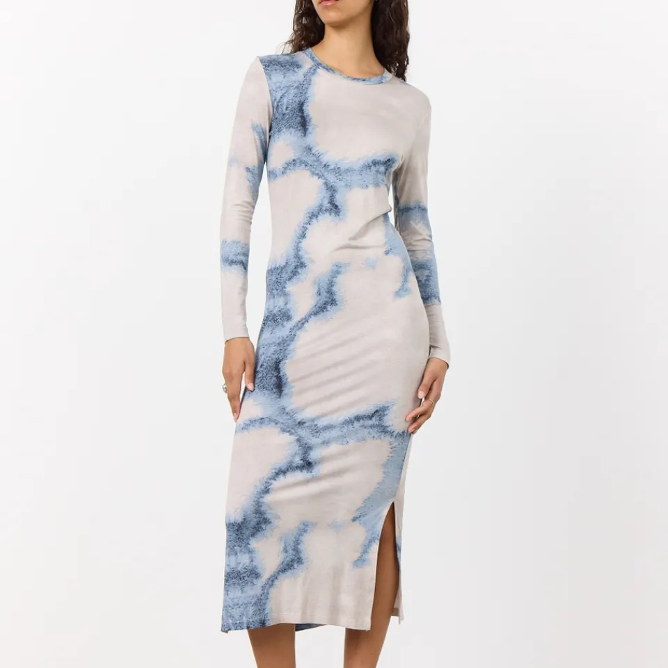 Dresses|Dresses|Ganni Leveté Room Indigo Stretch-Lyocell Dress - L/40