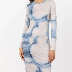 Dresses|Dresses|Ganni Leveté Room Indigo Stretch-Lyocell Dress - L/40