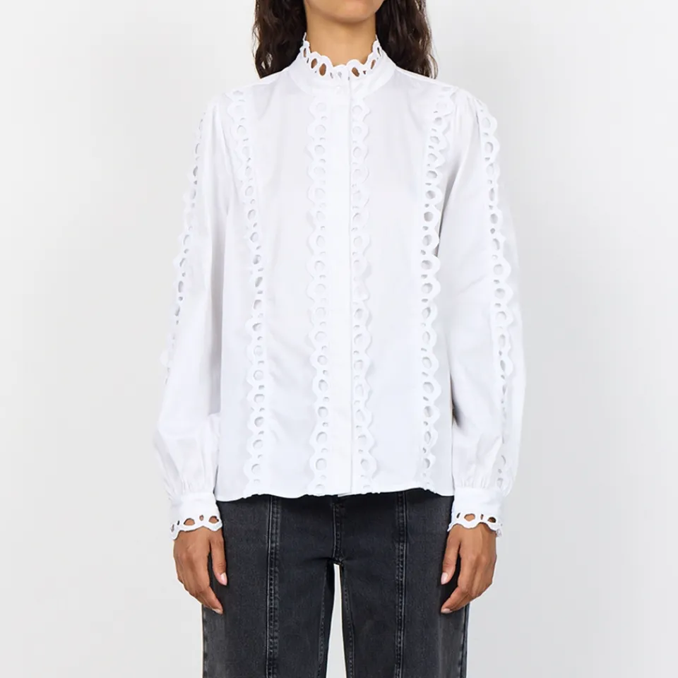 T-Shirts And Tops|Shirts And Blouses|Seventy + Mochi Leveté Room Isla Cotton-Blend Poplin Shirt - XS/ 34