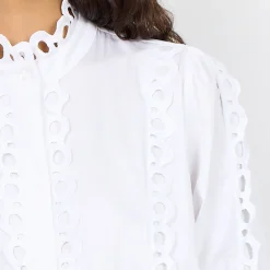T-Shirts And Tops|Shirts And Blouses|Seventy + Mochi Leveté Room Isla Cotton-Blend Poplin Shirt - XS/ 34