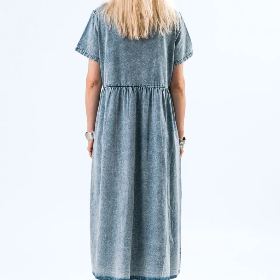 Dresses|Dresses|Holzweiler Lollys Laundry AliyaLl LS Denim Maxi Dress - XS