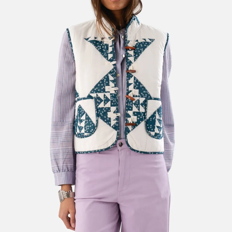 Jackets|Coats|Lollys Laundry Cairo Printed Cotton Vest - XS