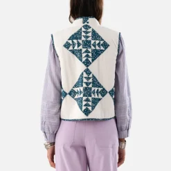 Jackets|Coats|Lollys Laundry Cairo Printed Cotton Vest - XS