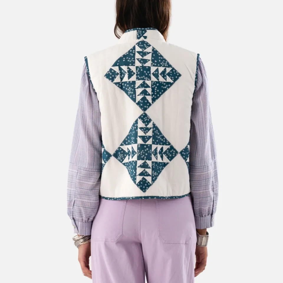 Jackets|Coats|Lollys Laundry Cairo Printed Cotton Vest - XS
