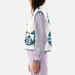 Jackets|Coats|Lollys Laundry Cairo Printed Cotton Vest - XS