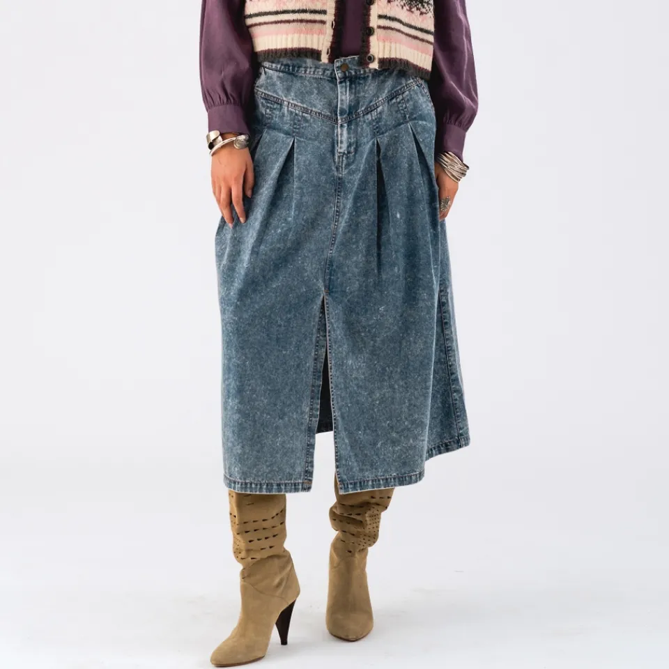 Skirts|Skirts|Lollys Laundry Isa Midi Denim Skirt - S