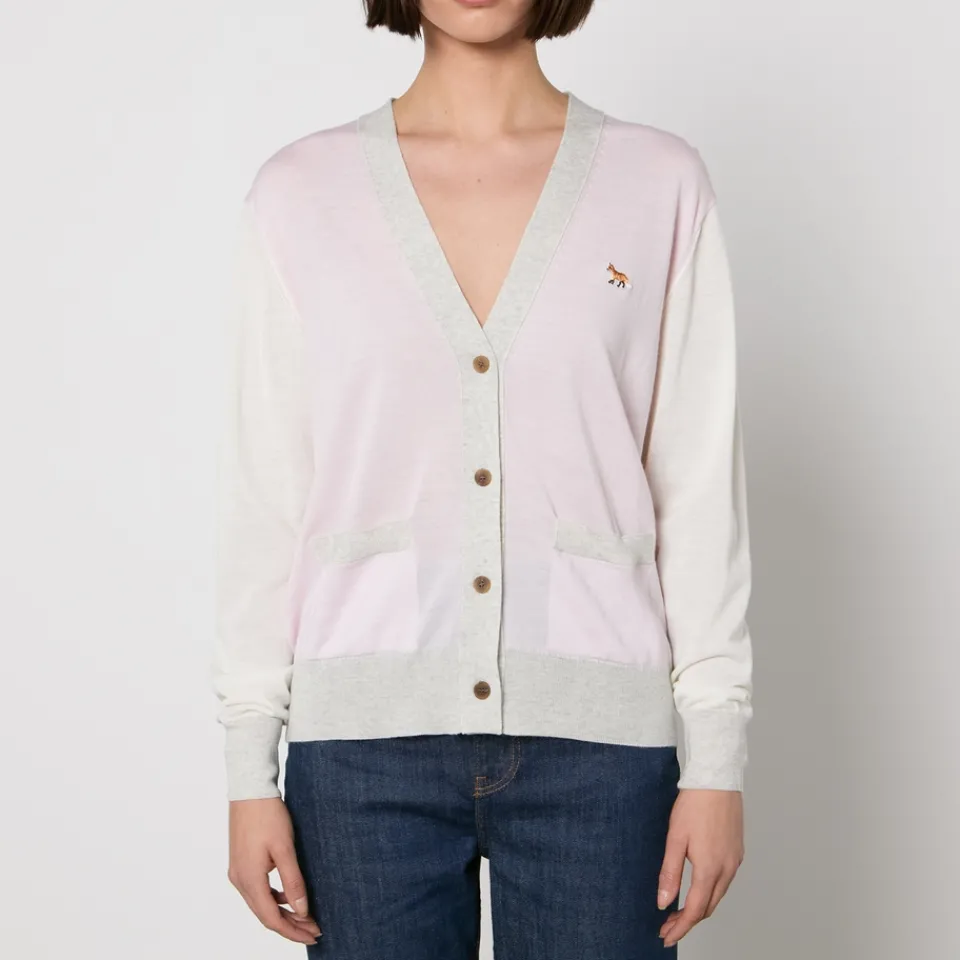 Knitwear|Maison Kitsuné Baby Fox Patch Wool Cardigan - L